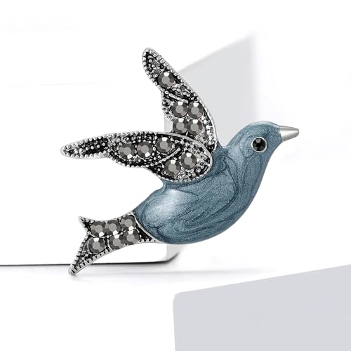 Image of Enamel Bird Brooch for Women Rhinestones Owl /Hummingbird /Eagle /Toucan Lapel Pin Cute Bird Brooches Jewelry Gifts for Mom Wife