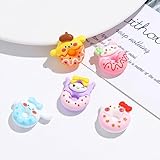 50PCS Kawaii Donut Nail Art Charms 3D Cute Resin Jelly Gummy Sweet Candy Slime Making Ornament Nail Decoration Accessories for DIY