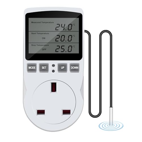 YOYIAG Digital Temperature Controller Plug UK 230V