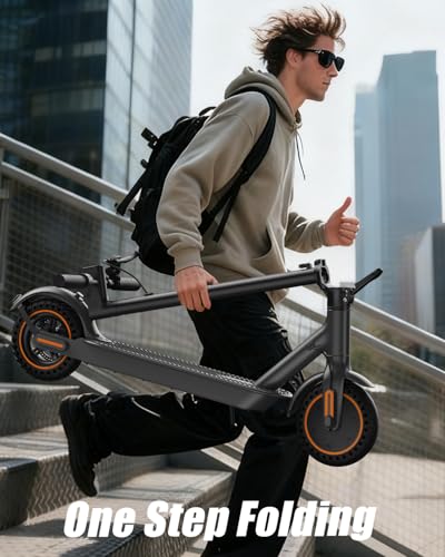 Electric Scooter for Adults,8.5″ Solid Tires, Max 19 Mph