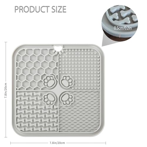 Leckmatte für Hunde, Futtermatte für Butter & Joghurt, Hundespielzeug für Baden, Training & Fellpflege (1er-Pack Schwarz, 20X20 cm)