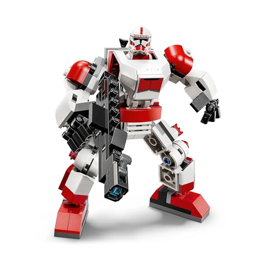 Image of LEGO Star Wars Clone Shock Trooper Mech Toy Building Set - Posable Figure for Action Play - 75448