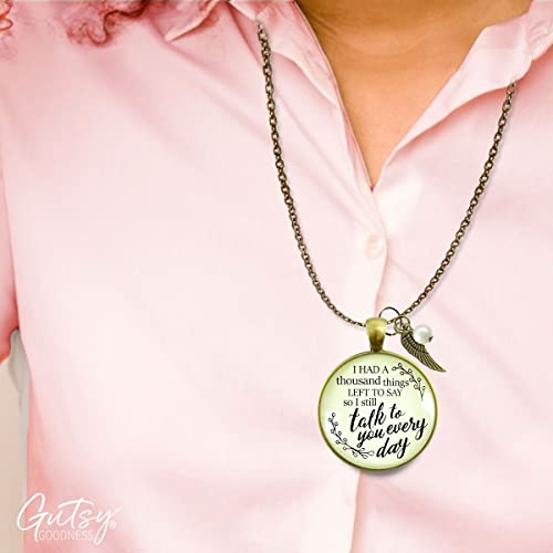 Gutsy Goodness PRNE36007035 Remembrance Necklace I Had A Thousand Things Left To Say Memorial Jewelry thumb #6
