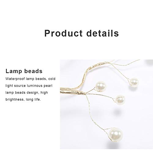 LCAZ – Árvore decorativa com galhos de fio de cobre com luzes LED, luzes de mesa para uso interno co