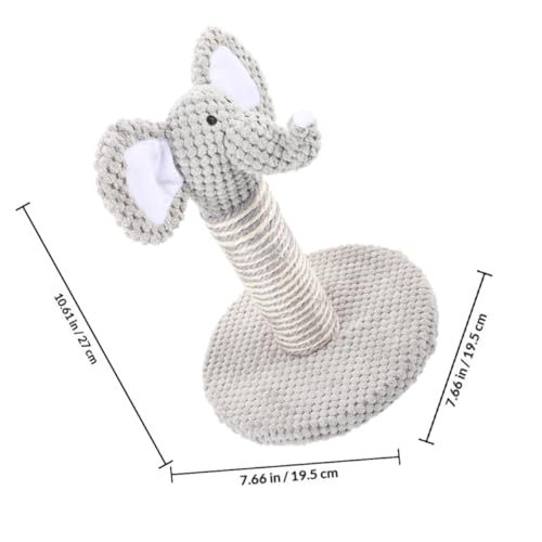 Set de 2 rascadores para gatos con sisal natural y diseño elefante y cebra miniatura 2