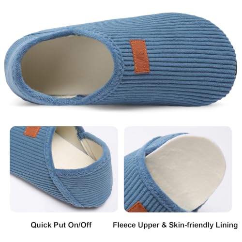 Image of Fires Womens Mens Slippers with Rubber Sole Soft-Lightweight House Slipper Socks Around House Shoes Non Slip Indoor /Outdoor