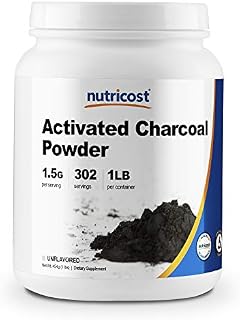 Nutricost Activated Charcoal Powder 1lb - Food Grade Powder, Vegan, Gluten Free, Non-GMO