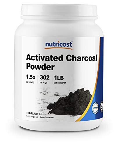 Nutricost Activated Charcoal Powder 1lb - Food Grade Powder, Vegan, Gluten Free, Non-GMO