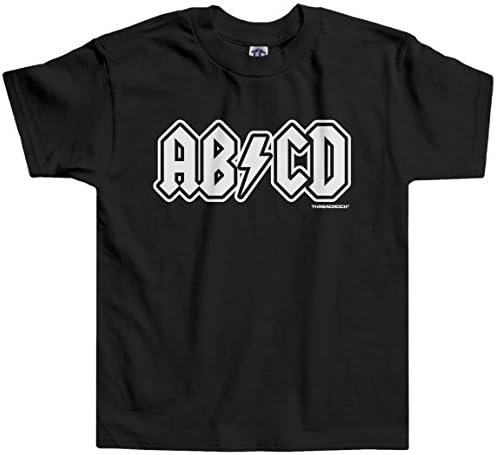 Threadrock Little Boys' ABCD Toddler T-Shirt 2T Black