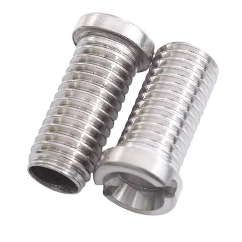 OUDQFCJ Lot de 2 vis creuses en acier inoxydable pour paniers de bonde, compatibles avec éviers de cuisine et accessoires de bonde (M12 x 30 mm, 30 mm) (Argenté)