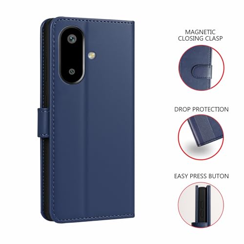 Image of AIBEX Shock Proof Flip Compatible for Samsung F06 5G / Samsung A06 5G / Samsung M06 5G Flip Cover Leather Finish | Inside TPU with Card Pockets | Wallet Stand | Complete Protection Flip Case