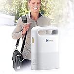 Tragbarer Sauerstoffkonzentrator, Mobil Sauerstoffkonzentrator, 1–5 l/min, 93% Konzentration, Sauerstoffkonzentrator, für Reisen und unterwegs(Mit großem abnehmbaren Akku)