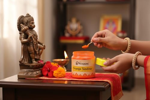 Image of Original Hanuman Ji Sindoor | Orange Sindoor |100% Pure Hanuman Ji Pooja Sindoor (250 Grams X 2 Box Pack)