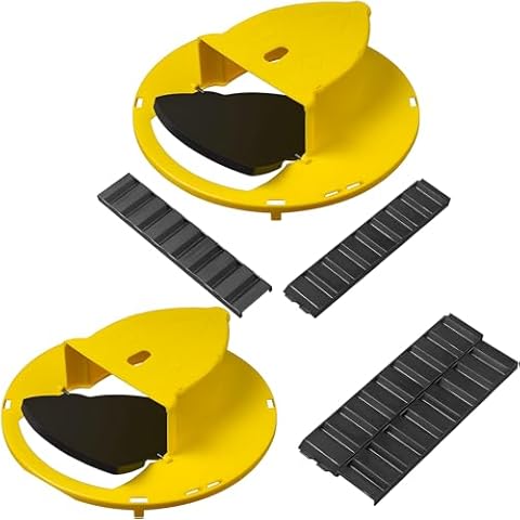 Oarkive Mice Mouse Rat Trap Bucket Flip Lid,Mouse Rats Trap Bucket Indoor Outdoor,Humane Mouse Trap,Mouse Trap Bucket Lid Auto Reset | 5 Gallon Bucket Compatible | Mouse Trap Bucket Lid (2 Pack) Cover