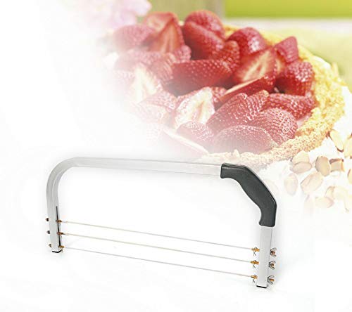 Miniatura 7 de Minus One Cortador De Tartas De Acero Inoxidable De 3 Alambres, Cortador De Tartas