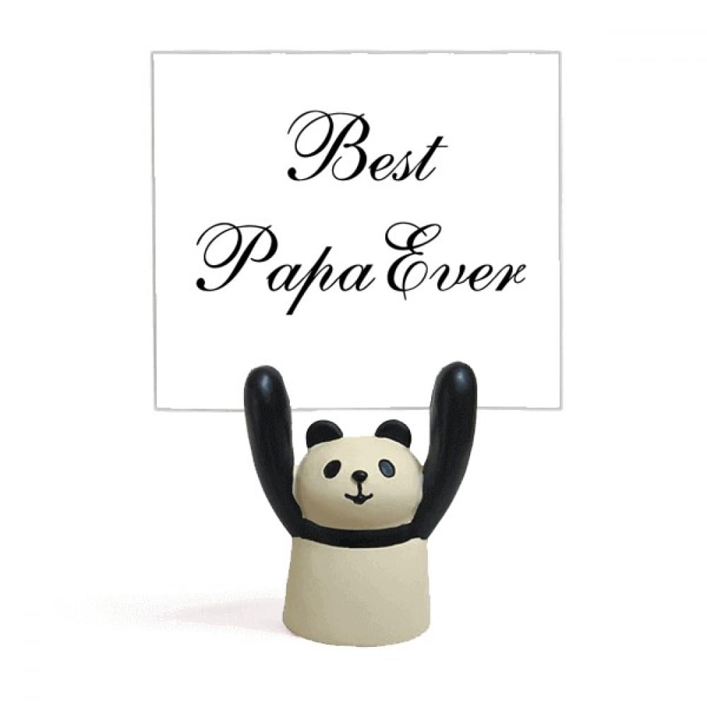 Support pour mémo Best Papa Ever panda style art déco - 4