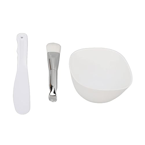 Miniatura 5 de Juego de tazones de máscara facial, espátula portátil, kit de herramientas de máscara facial, cepillo suave, hecho de material de silicona