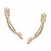Humble Chic Arrow Ear Climbers - Curved Spike Crawler Stud Jacket Cuff Earrings, Gold-Tone