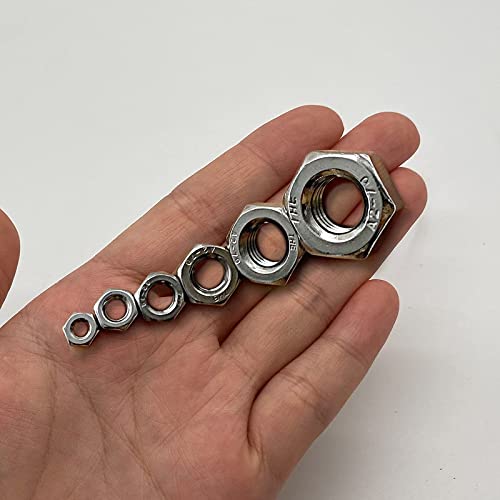 Twcc 95 Pcs Assorted Stainless Steel Hex Nuts Assortment Kit M3 M4 M5 M6 M8 M10 Metric Hex Nut Set Hardware #TOP6