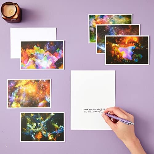 48 Pack All Occasion Greeting Cards Box Set Including Envelopes, Space Cosmos Theme, 6 Designs, 10.2 x 15.2 cm