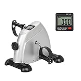 Murtisol Physical Therapy Leg Exercisers Exercise Bike Under Desk Pedal Exerciser Stationary Mini Exercise Bike Silver