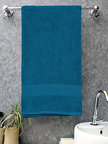 Image of Bombay Dyeing Super Ultrx Zero Twist Plain Dyed 650 GSM Cotton Bath Towel - Size 75cms x 150cms - Ultrx (Turquoise)