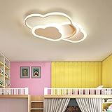 YIYIBYUS Modern LED Heart-Shaped Ceiling Light 3 Light Color White Romantic Nordic Cloud Acrylic Clo