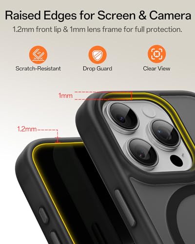 Image of UNBREAKcable For iPhone 16 Pro Case for MagSafe, Full Camera Protection, Built-in Magnetic Ring, Shockproof, Scratch-Resistant, Translucent Matte Mobile Phone Case for iPhone 16 Pro Case 6.3 Inches