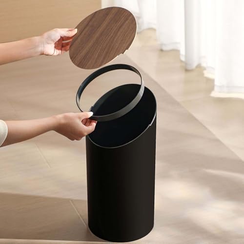 Caneca de basura compacta de 9L color negro miniatura 4