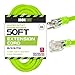 50 Ft Neon Green Extension Cord - 16/3 SJTW Lighted Outdoor High Visibility Electrical Cable with 3 Prong Grounded Plug for Safety