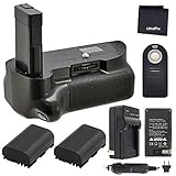 Battery Grip Bundle F/Nikon D5500: Includes Vertical Battery Grip, 2-Pk EN-EL14a Replacement Long-Life Batteries, Charger, UltraPro Accessory Bundle