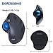 Bundle Logitech M570 Wireless Trackball Mouse – Ergonomic Design with Sculpted Right-Hand Shape (Dark Gray) with Logitech USB Unifying Receiver + Vexko Ergonomic Mouse Pad with Gel Wrist Rest (Black)