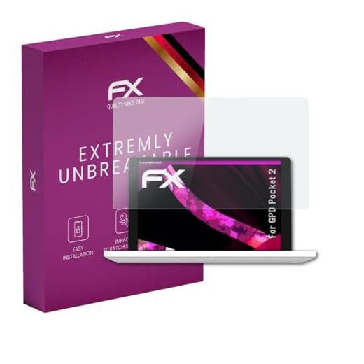 atFoliX Plastglasskyddsfilm är kompatibel med GPD Pocket 2 Glasskydd, 9H hybridglas FX Skyddsglas av plast