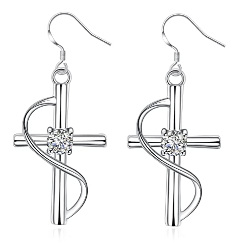 Boucles d'oreilles en Or 14K et moissanite, le bijou croix pour votre quotidien