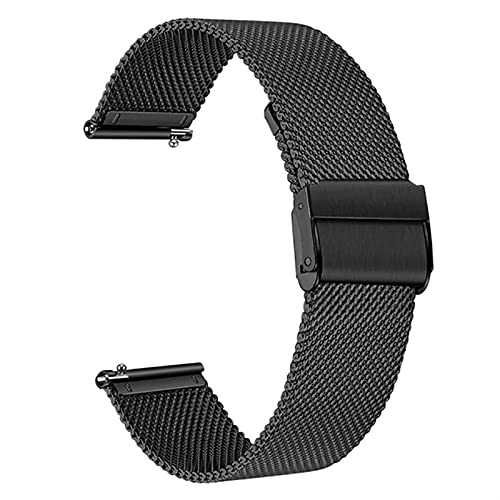XLBH pour Les Hommes et Les Femmes Bande métallique GT2 Pro GT 2 46mm 2E Bracelet Smart Band Bracelet Strapswatch3 45mm Bracelet Chaîne de Montre (Band Color : Black Milan, Size : for Huawei GT)