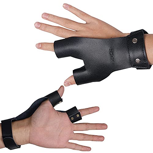 Huntingdoor Archery Hand Guard Shooting Glove Hand Protector Traditional Longbow Protective Gear Cow Leather For Right Hand Shooters #TOP3