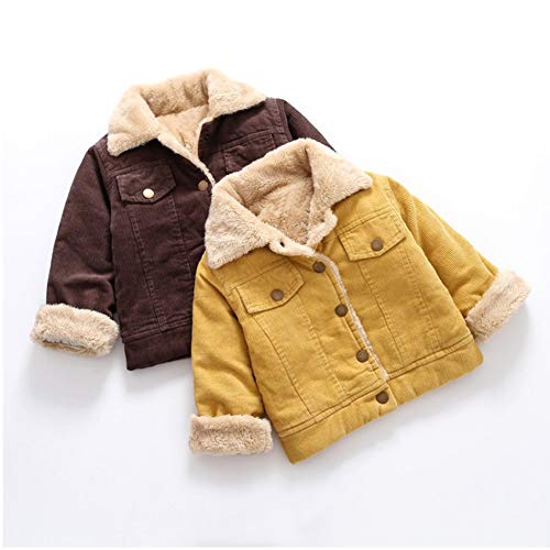 LittleSpring Little Kids Sherpa Lined Trucker Jacket Corduroy Winter Coat for Girls4