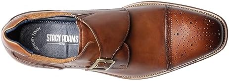 STACY ADAMS Men's, Mathis Cap Toe Monk Strap Cognac | Image 6