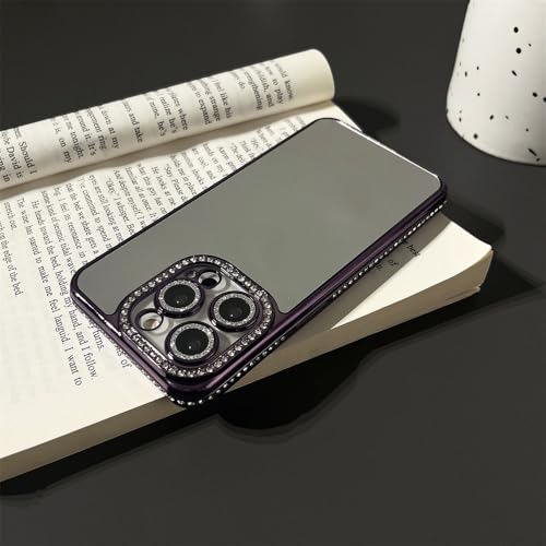 Coque de Luxe iPhone 16 Pro Max Antichoc Violette Évite les Rayures Style Miroir