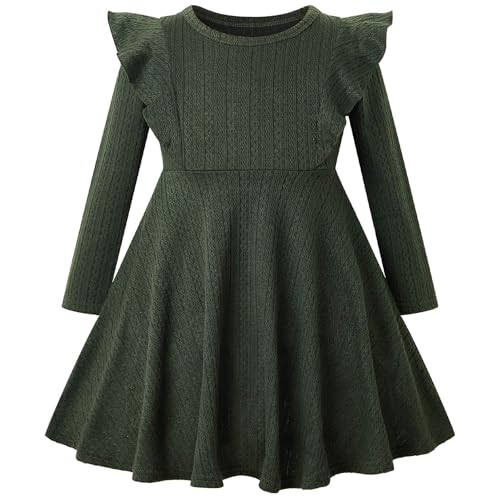 pureborn Baby Toddler Girl Knit Sweater Dress 2-6 Years