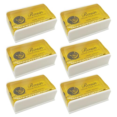 Kolophonium Geige, 6 Stück Kolophonium Cello, Rosin Kolophonium Natürliches zum Violine Cello Viola Colophonium Harz Geige Geeignet zur Verbesserung Der Klangqualität von Streichinstrumenten