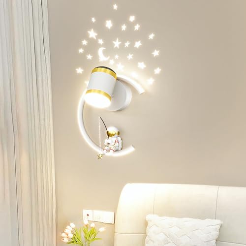 Aplique de pared infantil LED de 12W con proyector de estrellas para dormitorio 3