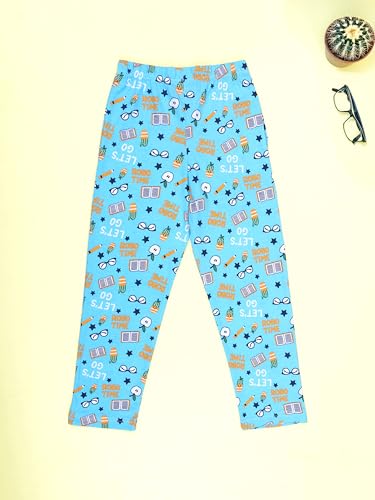 Image of KiddoPanti Boys Printed Pyjama | 100% Cotton Single Jersey Fabric | All Over Printed Design | Relax Fit & Ankle Length | Pyjama Pant