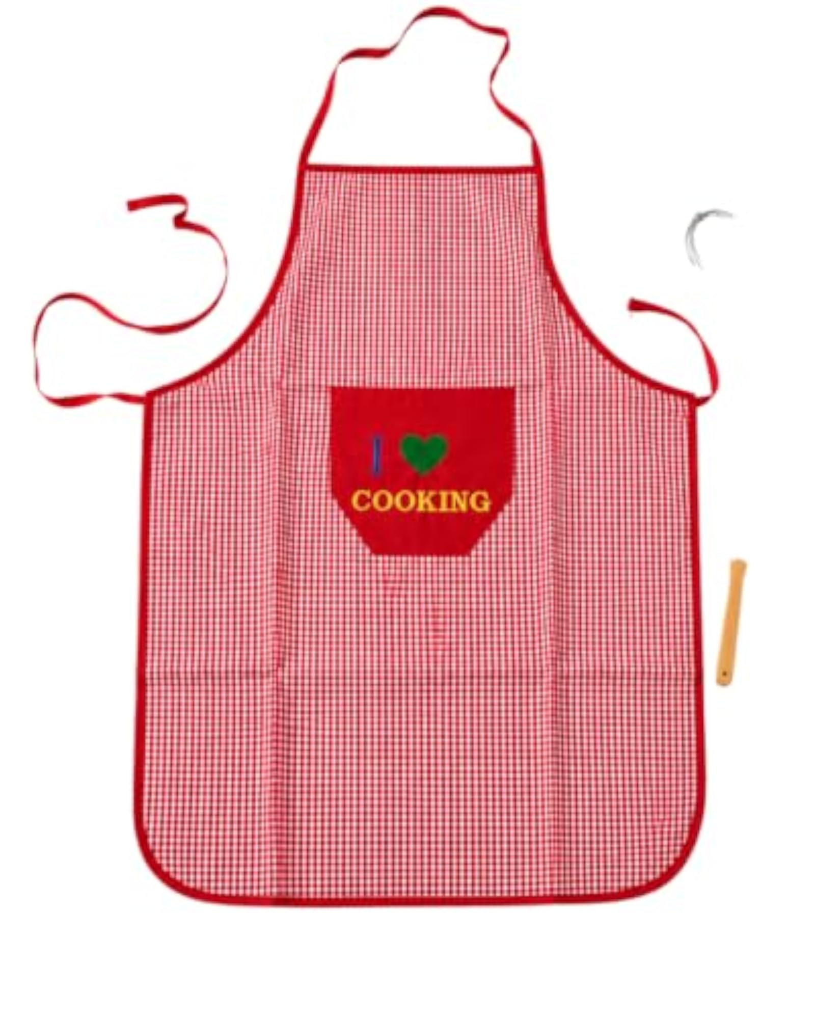 Floral Kitchen Apron with Pocket | Adjustable Cooking Apron