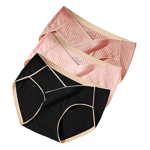 SHOBDW Paquete De Interior, Una Interior Sin Cintura Media, Tamaño, Y Cómoda Sujetador Celular Carro Pack Bragas 100X100 Algodon Mujer Cuecas Menstruales Algodão Costuras Culotte Chemise Femme