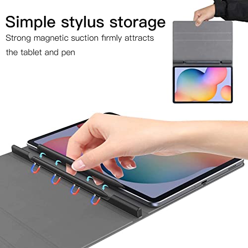 Ztotopcase For Galaxy Tab S6 Lite Case 10.4 Inch 2022/2020, Strong Magnetic Slim Case, Stand Cover With Auto Sleep/Wake & Pen Holder For Samsung Galaxy Tablet S6 Lite Sm-P610/P613/P615/P619, Black #TOP2