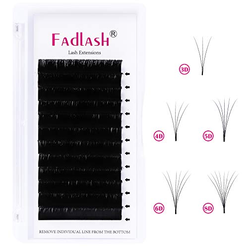 FADLASH Easy Fan Lashes CC Curl 0.07 11mm Single Lashes Russian Lashes Natural Look Self Fanning Eye Lashes Automatic Blooming Russian Eyelashes Extensions(0.07-CC-11) - Image 2