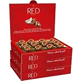 Red Red Delight Bombones de Chocolate con Leche Rellenos de Coco Sin Azúcares Añadidos y Bajos en Calorías, 132 Gramos