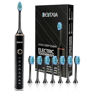 Sonic Electric Toothbrushes for Adults, 8 Brush Heads Electric Toothbrush with 37000 VPM Deep Clean 6 Modes 18 Gear, Rechargeable Toothbrushes Fast Charge 4 Hours Last 50 Days