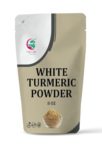 White Turmeric Powder for Skin Care | 8 oz | No staining | aka Kapoor Kachri & Hedychium Spicatum | 100% Herbal Skin Care by Yogis Gift